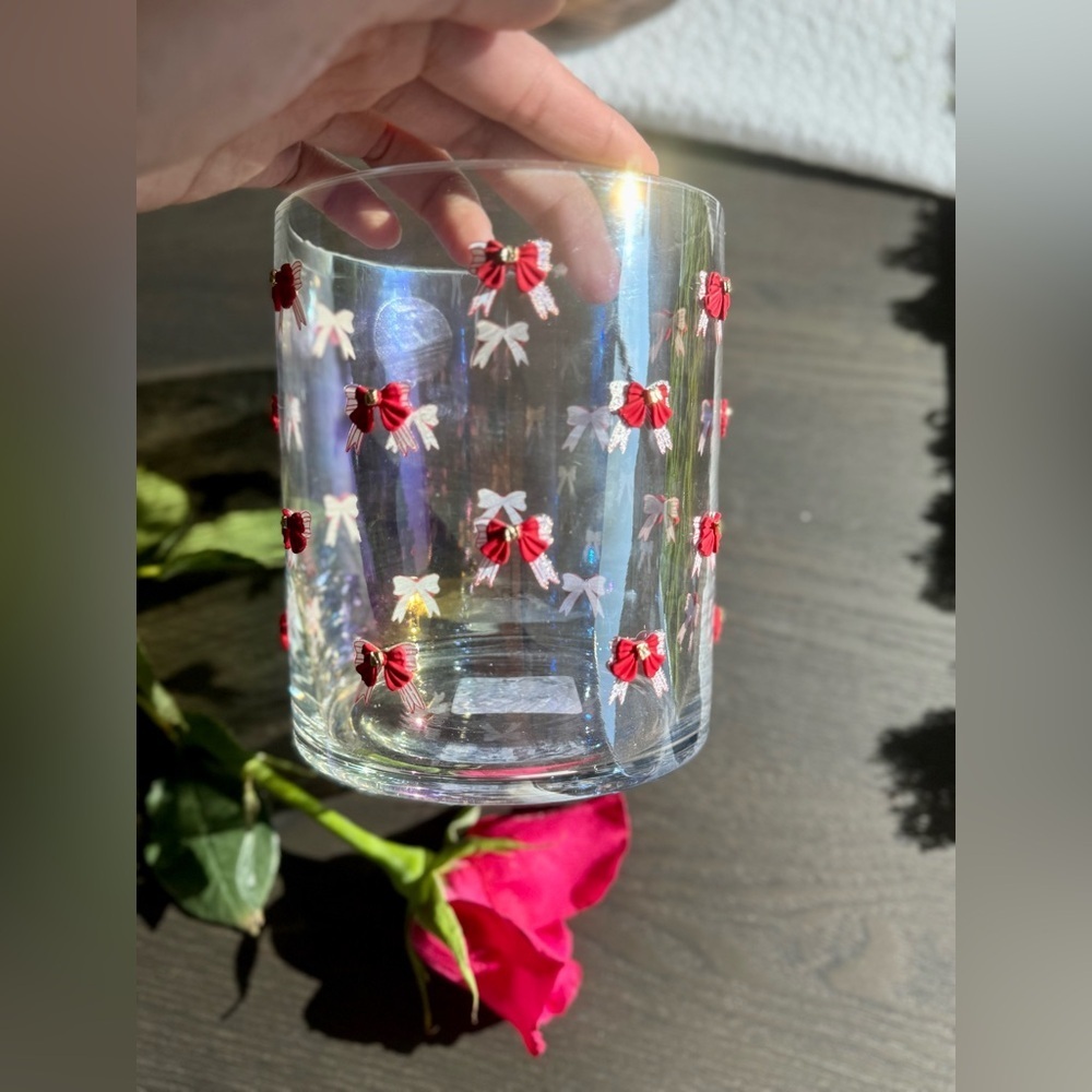Viral Red Bow Glass Container Jar - Picture 5 of 5